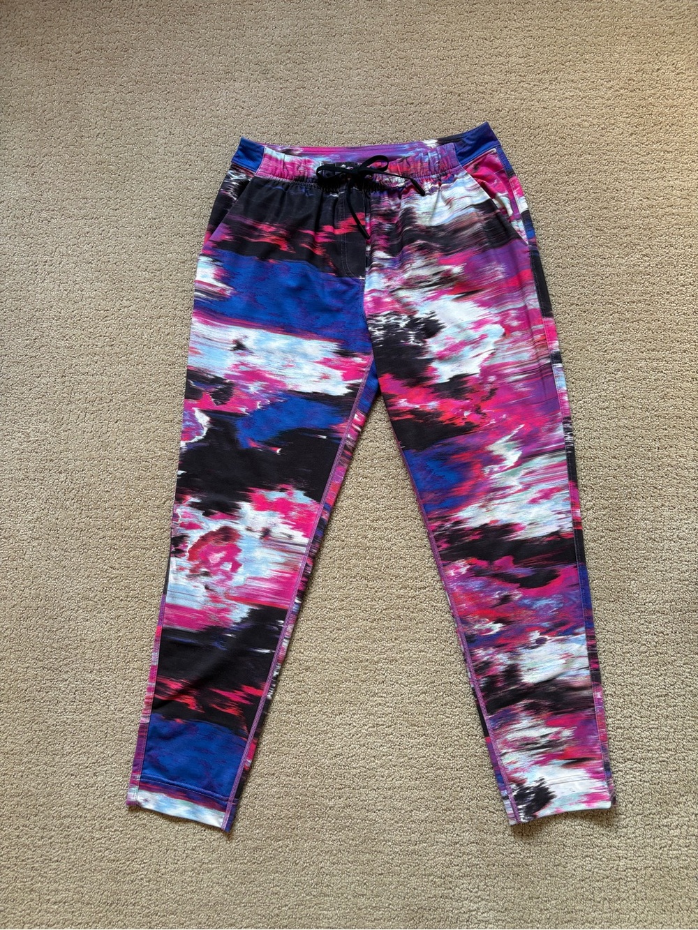 lululemon athletica Jet Crop Pants Womens Size 6 Multicolor Pink Blue
